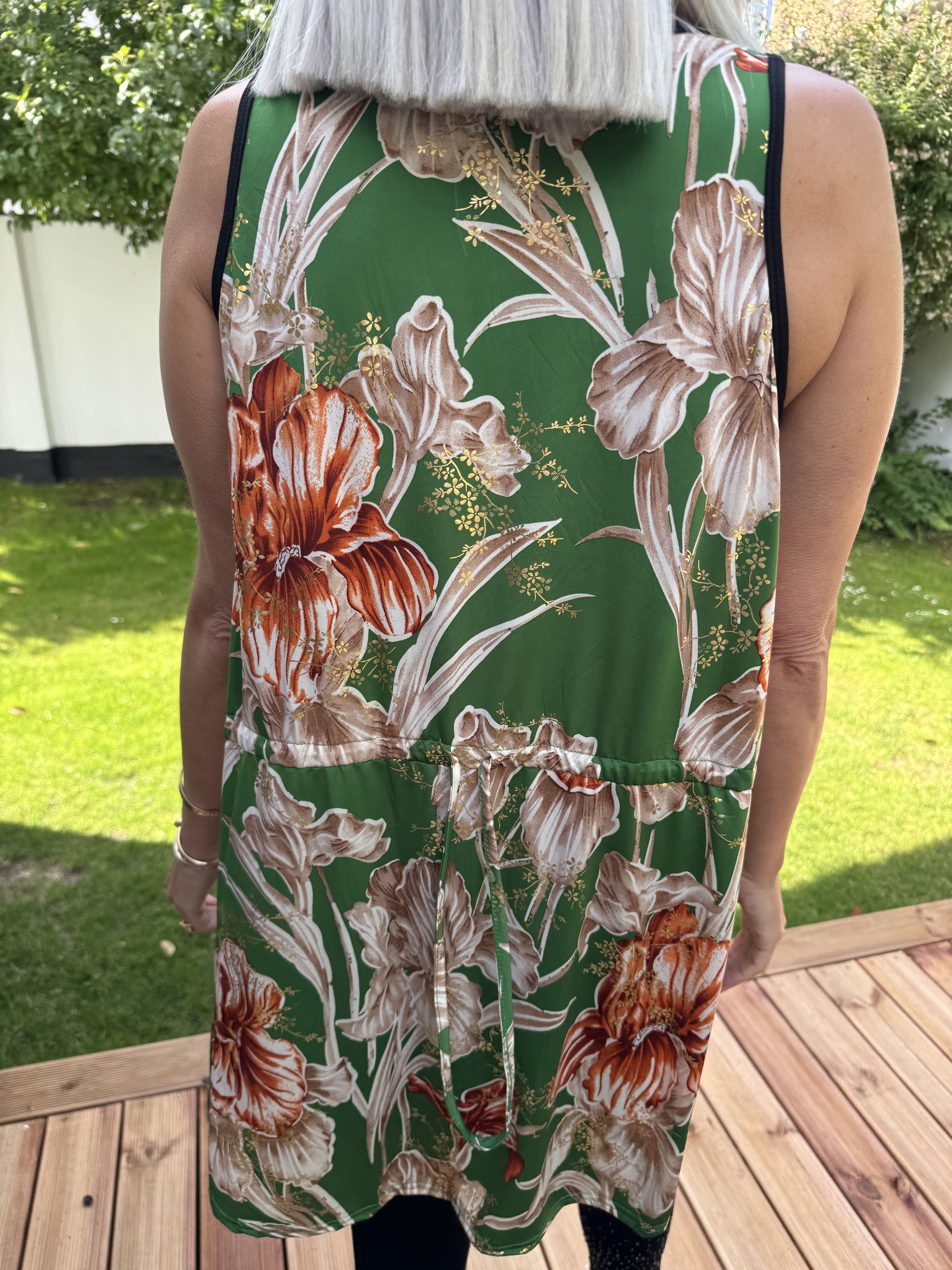 Palma Spring - Lang mønstret tunika i elastisk stof